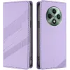 Coque portefeuille Phonesta Embossed Lines pour Oppo Reno12 F/Reno12 FS - Violet