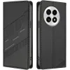 Coque portefeuille Phonesta Embossed Lines pour OnePlus 13 - Noir