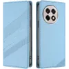 Coque portefeuille Phonesta Embossed Lines pour OnePlus 13R - Bleu clair