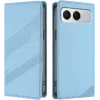 Coque portefeuille Phonesta Embossed Lines pour OnePlus Nord 4 - Bleu clair