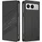Coque portefeuille Phonesta Embossed Lines pour OnePlus Nord 4 - Noir