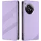 Coque portefeuille Phonesta Embossed Lines pour OnePlus 12 - Violet