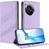 Coque portefeuille Phonesta Embossed Lines pour OnePlus 12 - Violet 2