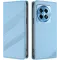 Coque portefeuille Phonesta Embossed Lines pour OnePlus 12R - Bleu clair