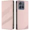 Coque portefeuille Phonesta Embossed Lines pour Motorola Edge 60 Neo/Edge 50 Neo / ThinkPhone 25 - Rose
