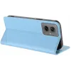 Coque portefeuille Phonesta Embossed Lines pour Motorola Moto G55 - Bleu clair 3