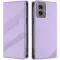 Coque portefeuille Phonesta Embossed Lines pour Motorola Moto G55 - Violet