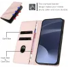 Coque portefeuille Phonesta Embossed Lines pour Motorola Moto G75 - Rose 4