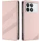 Coque portefeuille Phonesta Embossed Lines pour Xiaomi 14T - Rose