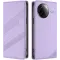 Coque portefeuille Phonesta Embossed Lines pour Xiaomi Poco F7 Pro/F7 Ultra - Violet