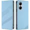 Coque portefeuille Phonesta Embossed Lines pour Xiaomi Poco X7 Pro - Bleu clair