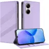 Coque portefeuille Phonesta Embossed Lines pour Xiaomi Poco X7 Pro - Violet 2