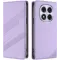 Coque portefeuille Phonesta Embossed Lines pour Xiaomi Redmi Note 14 Pro 4G - Violet