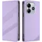 Coque portefeuille Phonesta Embossed Lines pour Xiaomi Redmi Note 14 5G - Violet