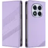 Coque portefeuille Phonesta Embossed Lines pour Xiaomi Redmi Note 14 Pro 5G/14 Pro Plus / Xiaomi Poco X7 - Violet