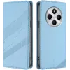 Coque portefeuille Phonesta Embossed Lines pour Xiaomi Redmi 14C / Xiaomi Poco C75 - Bleu clair