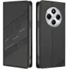 Coque portefeuille Phonesta Embossed Lines pour Xiaomi Redmi 14C / Xiaomi Poco C75 - Noir