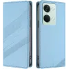 Coque portefeuille Phonesta Embossed Lines pour OnePlus Nord 3 - Bleu clair