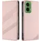 Coque portefeuille Phonesta Embossed Lines pour Motorola Moto G35 - Rose