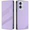 Coque portefeuille Phonesta Embossed Lines pour Motorola Edge 50 Fusion - Violet