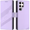 Coque portefeuille Phonesta Embossed Lines pour Samsung Galaxy S25 Ultra - Violet