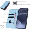 Coque portefeuille Phonesta Embossed Lines pour Samsung Galaxy S25 - Bleu clair 4