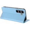 Coque portefeuille Phonesta Embossed Lines pour Samsung Galaxy S25 Plus - Bleu clair 3