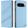 Coque portefeuille Phonesta Embossed Lines pour Google Pixel 9 / 9 Pro - Bleu clair 0