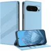 Coque portefeuille Phonesta Embossed Lines pour Google Pixel 9 / 9 Pro - Bleu clair 1