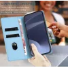 Coque portefeuille Phonesta Embossed Lines pour Google Pixel 9 / 9 Pro - Bleu clair 5