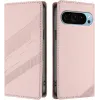 Coque portefeuille Phonesta Embossed Lines pour Google Pixel 9 / 9 Pro - Rose