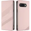 Coque portefeuille Phonesta Embossed Lines pour Google Pixel 9a - Rose