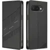 Coque portefeuille Phonesta Embossed Lines pour Google Pixel 9a - Noir