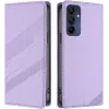 Coque portefeuille Phonesta Embossed Lines pour Samsung Galaxy A16 - Violet