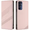 Coque portefeuille Phonesta Embossed Lines pour Samsung Galaxy A16 - Rose