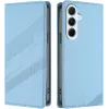 Coque portefeuille Phonesta Embossed Lines pour Samsung Galaxy A26 - Bleu clair