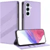 Coque portefeuille Phonesta Embossed Lines pour Samsung Galaxy A26 - Violet 2