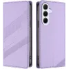 Coque portefeuille Phonesta Embossed Lines pour Samsung Galaxy A56 - Violet