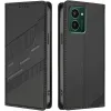 Coque portefeuille Phonesta Embossed Lines pour HMD Pulse/Pulse Plus/Pulse Pro - Noir