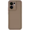 Coque arrière en silicone Phonesta Grooved pour Oppo Reno13 F 4G/5G / Reno13 FS 5G - Marron