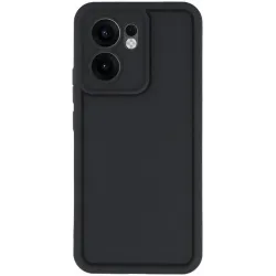 Coque arrière en silicone Phonesta Grooved pour Oppo Reno13 F 4G/5G / Reno13 FS 5G - Noir