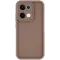 Coque arrière en silicone Phonesta Grooved pour Oppo Reno13 - Marron