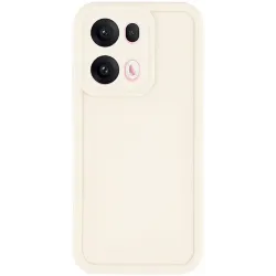 Coque arrière en silicone Phonesta Grooved pour Oppo Reno13 Pro - Beige