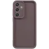 Coque arrière en silicone Phonesta Grooved pour Samsung Galaxy S25 - Marron
