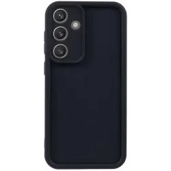 Coque arrière en silicone Phonesta Grooved pour Samsung Galaxy S25 - Noir
