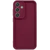 Coque arrière en silicone Phonesta Grooved pour Samsung Galaxy S25 Plus - Rouge