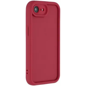 Coque arrière en silicone Phonesta Grooved pour Apple iPhone 17e/16e - Rouge
