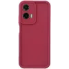 Coque arrière en silicone Phonesta Grooved pour Motorola Moto G35 - Rouge