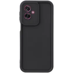 Coque arrière en silicone Phonesta Grooved pour Motorola Moto G55 - Noir