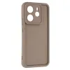 Coque arrière en silicone Phonesta Grooved pour Xiaomi Redmi Note 14 4G - Marron 3